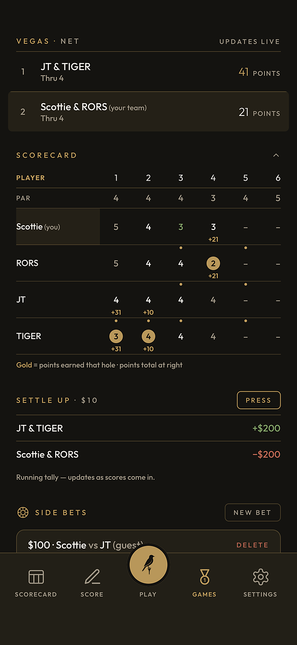 The Perch — live game scoring